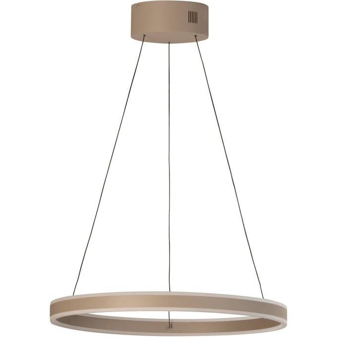 FISCHER & HONSEL LED hanglamp Silvio, Ø 60 cm, greige, metaal, CCT