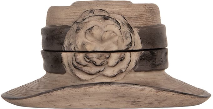 Clayre & Eef Sieradendoos Hoed Ø 22x11 cm Bruin Kunststof