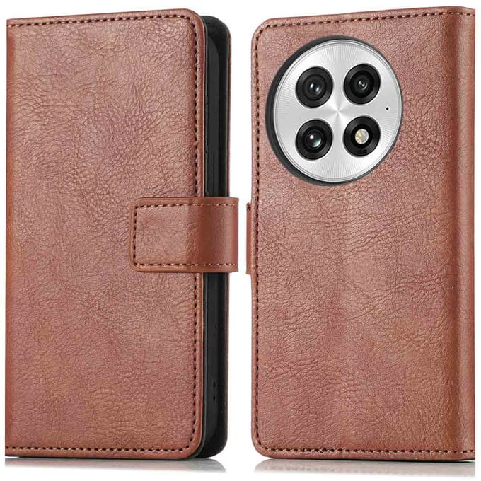 imoshion Hoesje - Geschikt voor OnePlus 13 - Luxe Bookcase - Bruin
