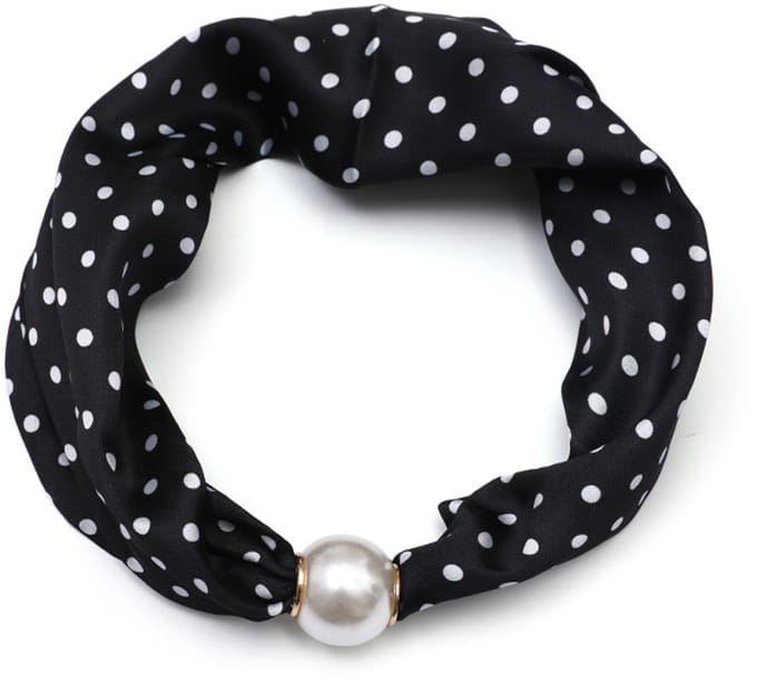 Sjaal met Polkadotdessin en Magnetische Parelsluiting