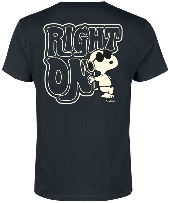 Peanuts T-shirt - Snoopy - Right On - S tot 3XL - voor Mannen - zwart