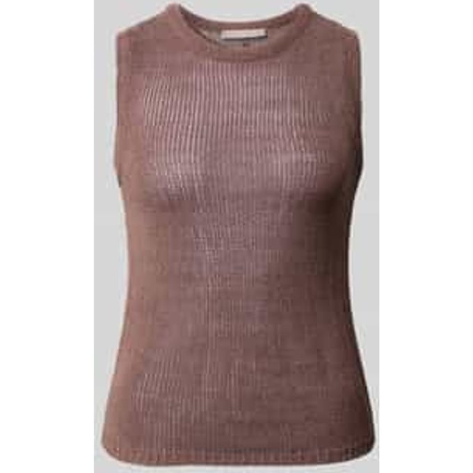 Gebreide top met ronde hals