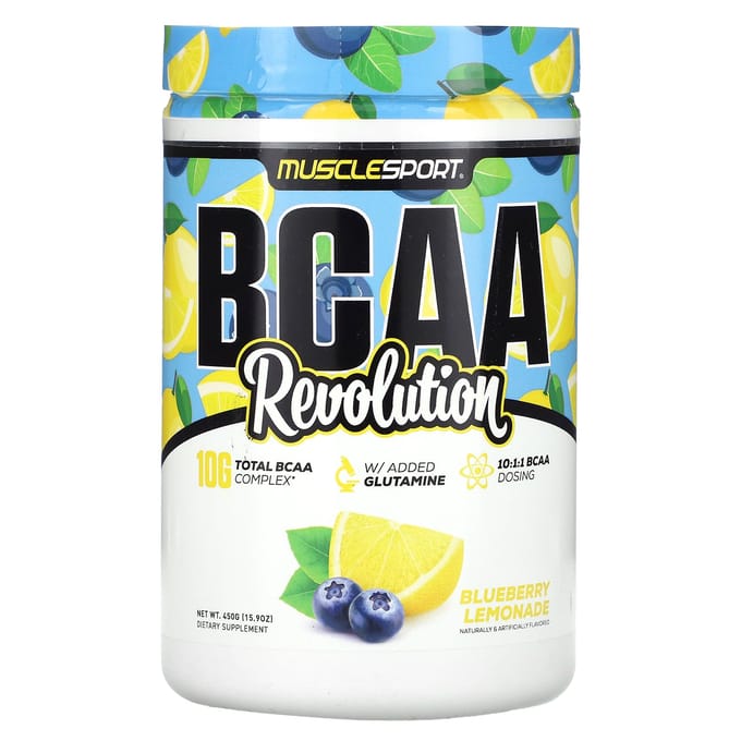 MuscleSport, BCAA, Revolution, Limonade Myrtille, 450 g (15,9 oz)