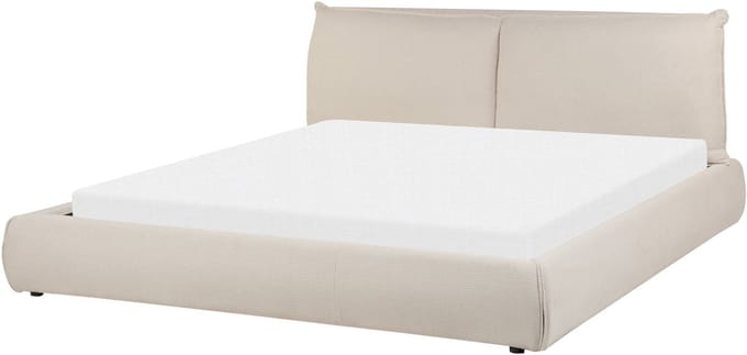 VINAY - Tweepersoonsbed - Zandbeige - 180 x 200 cm - Polyester
