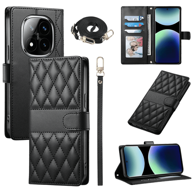 Comfycase Xiaomi Redmi Note 15 Pro 5G Bookcase met Koord Zwart
