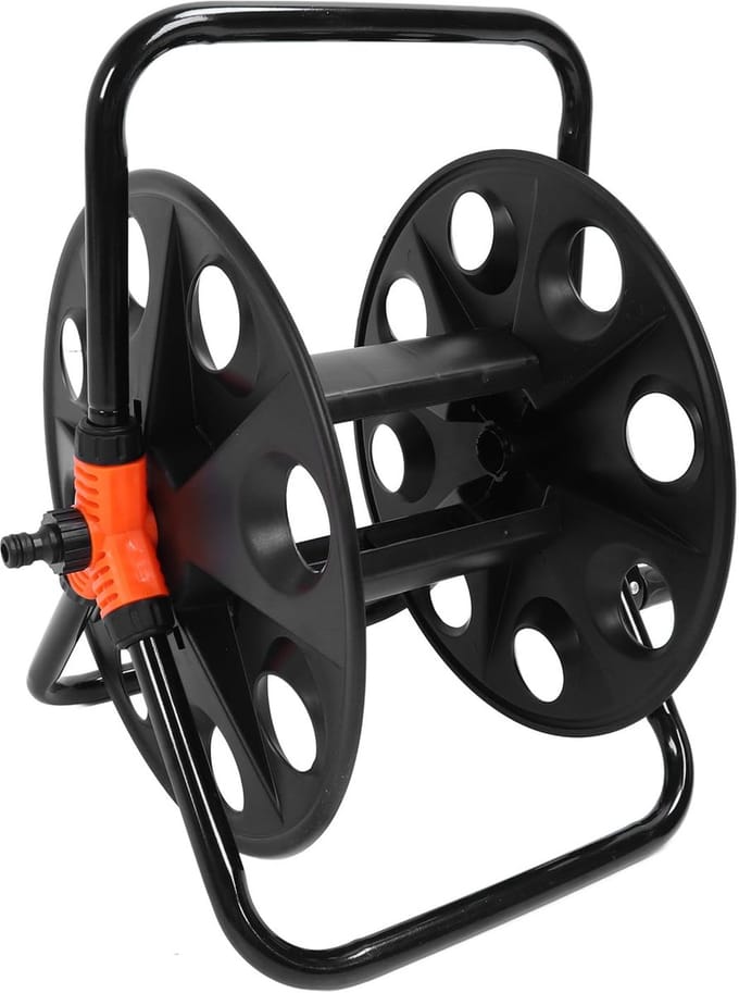 Unyqoos® Draagbare slanghaspel voor 50 meter met robuuste ijzeren constructie