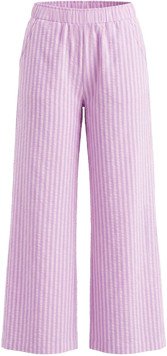 Studio Untold - Dames - Broek wijde pijpen seersucker strepen - Sering - Maat 52