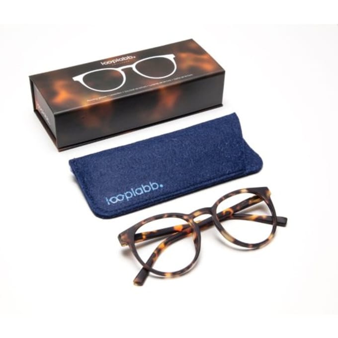 Looplabb leesbril sterkte +1,50 model papillon schildpad