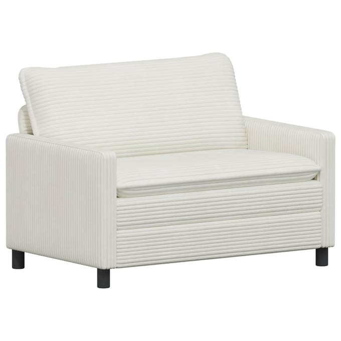 vidaXL - Bank - Crèmekleurig - 126 - x - 81 - x - 87,5 - cm - Polyester