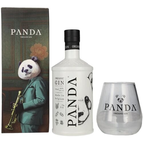 Panda Organic Gin 40% Vol. 0,7l in geschenkverpakking met Glas