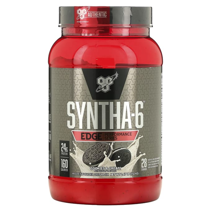 BSN, Syntha-6 Edge®, Eiwitpoeder Drankmix, Cookies and Cream, 2,47 lb (1,12 kg)