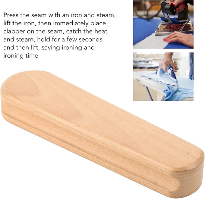 Kleermakerstang - Naaihulpmiddel - Strijken - Gemaakt van beukenhout - 4 x 24 x 6 cm