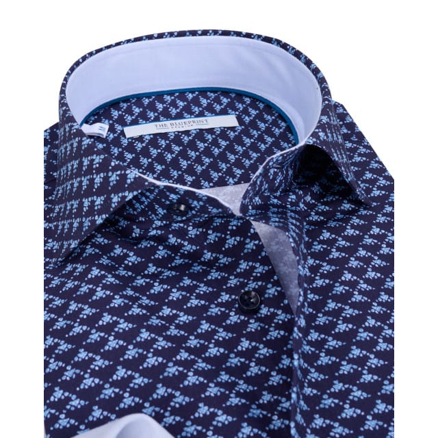 The BLUEPRINT Premium Casual Overhemd Donkerblauw Heren