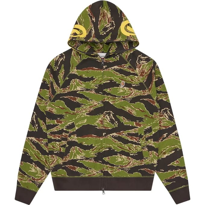 Hoodie Icecream Smiley Tiger Stripe-Through