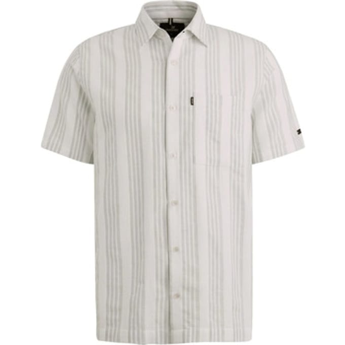 Overhemd Lange Mouw Vanguard Short Sleeve Overhemd Dobby Streep Groen