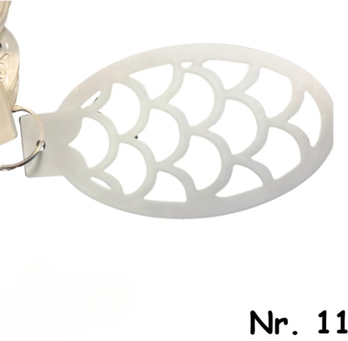 Schminksjabloon - schubben zeemeermin groot (nr. 11) - 12cm