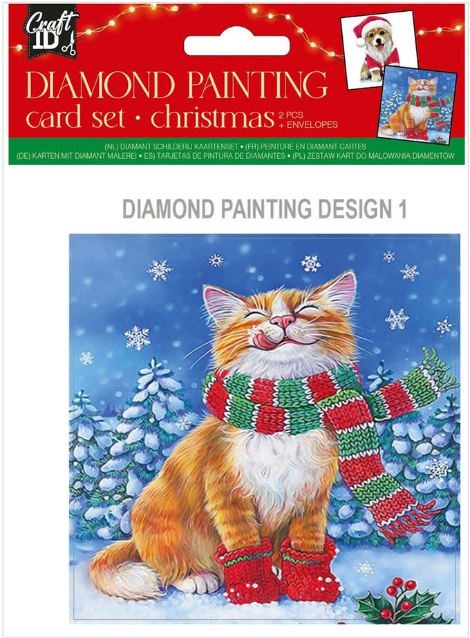 Grafix Make your own Christmas Cards Diamond Painting 2pcs. (Assorted)