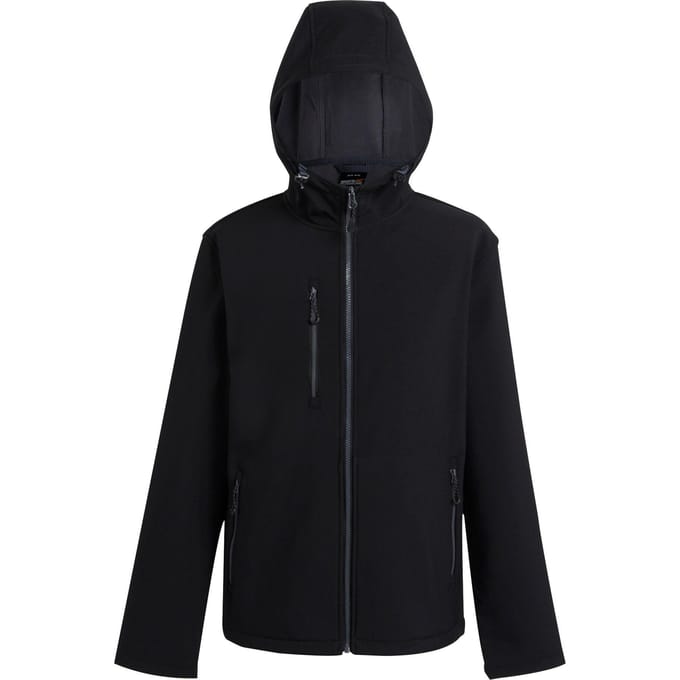 Regatta Heren Navigate 2 Layer Soft Shell Jas (Zwart/Seal Grijs)