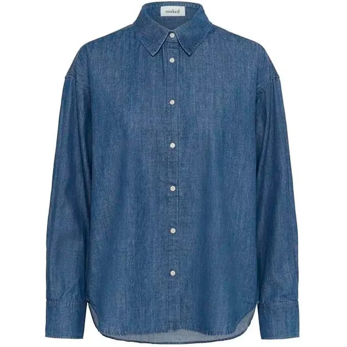 Overhemd met lang mouwen Regular fit Medium Blue Denim
