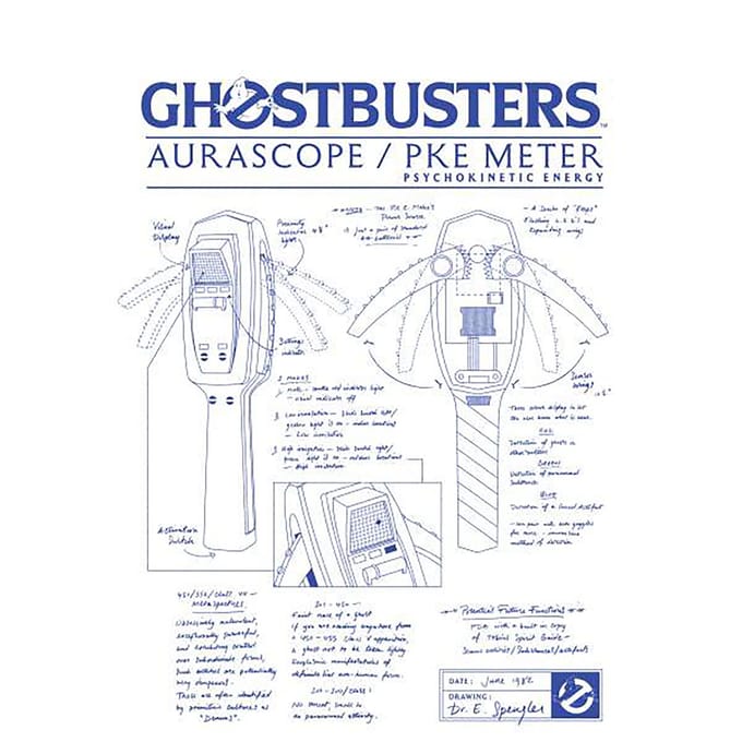 Ghostbusters PKE Schematic Unisex T-Shirt - White - XXL