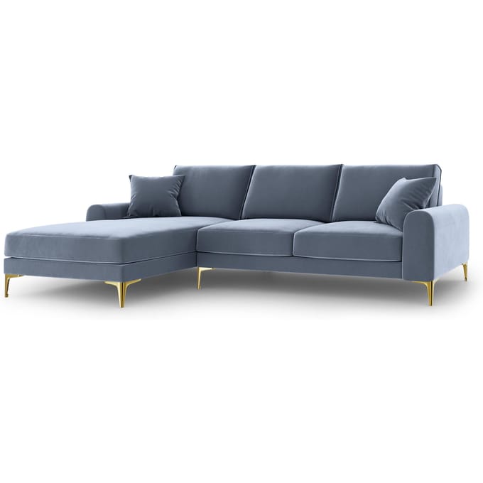 4.5-zitshoekbank Madara links velvet | Mazzini Sofas