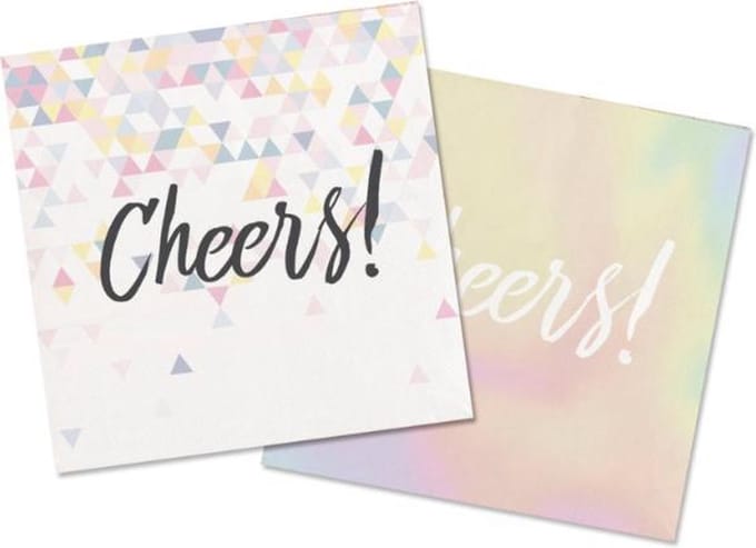 Folat - Servetten - Cheers Parelmoer - 16 stuks 33x33 cm
