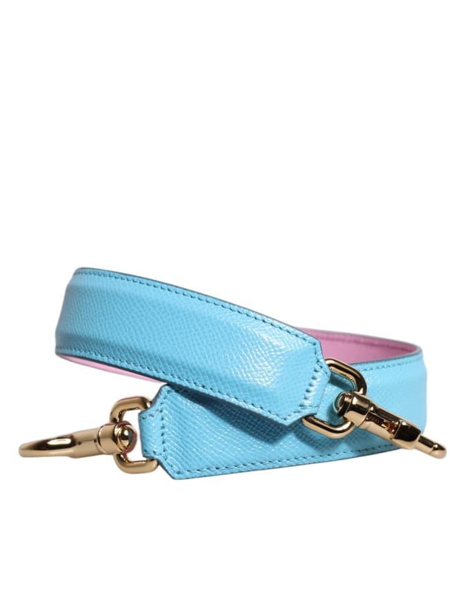 Dolce & Gabbana Roze Blauwe Leren Handtas Met Schouderriem