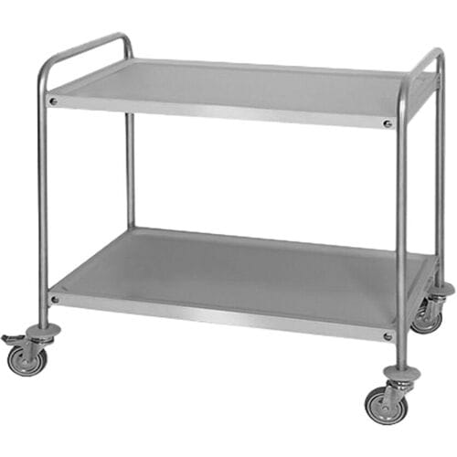 GGM Gastro Servierwagen - 1200x600mm - mit 2 Abstellflächen Zilver