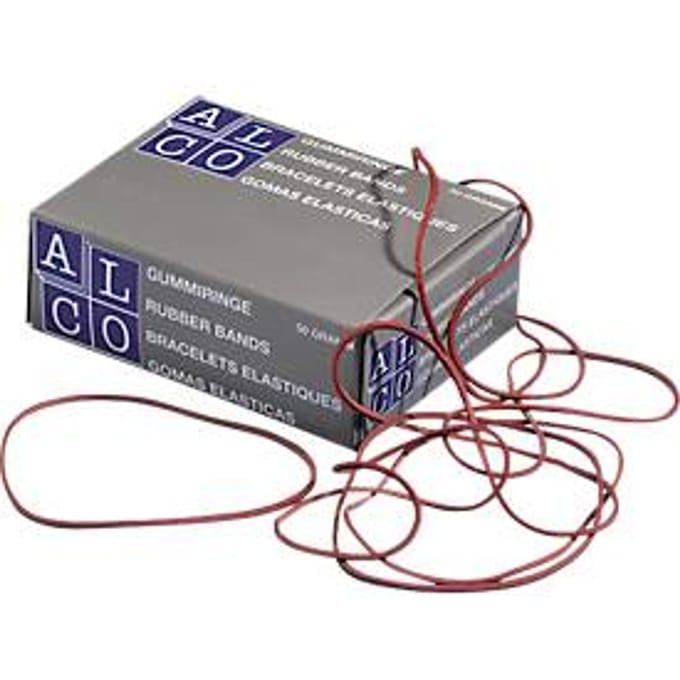 Rubberen elastiekjes, natuurrubber, rood, ø 50 mm