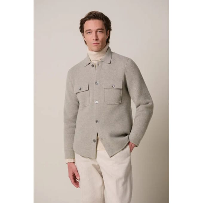 Profuomo Ppxf30006b overshirt full button grey