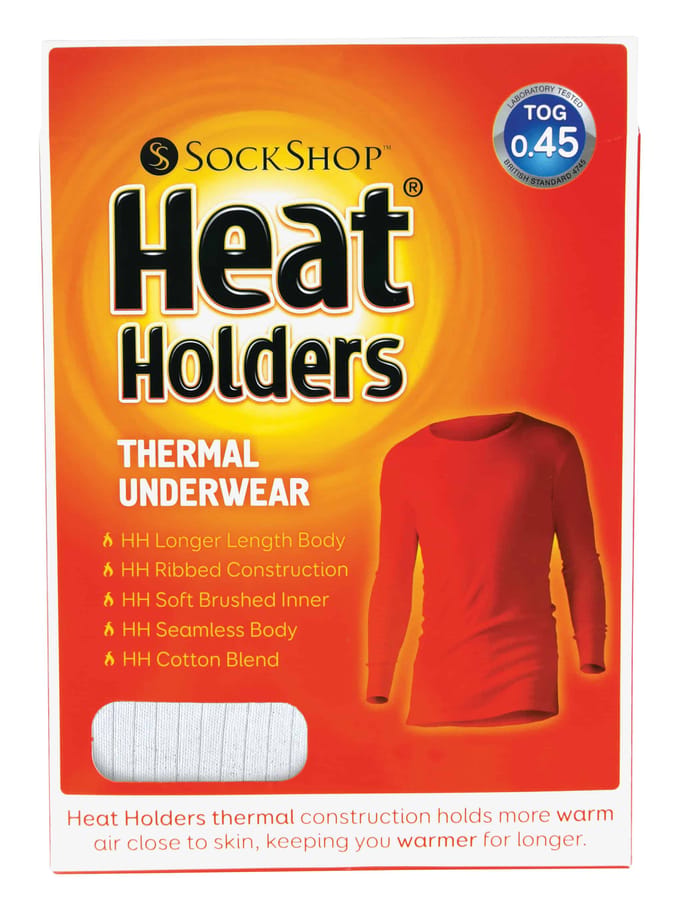 Heat Holders - Thermische bovenkant met lange mouwen voor heren - Wit