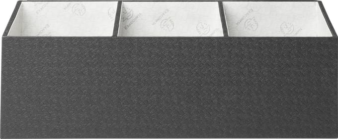 Exacompta 2x Bureau organizer 4 vakken OfficeByMe - Zwart - 68601E