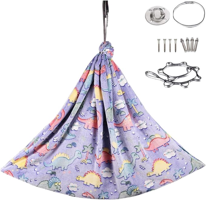 Pod Schommelbank - Sensory Swing - Rustgevend Spel - Verstelbaar Flanel - 230 x 150 cm - Dinosaurus