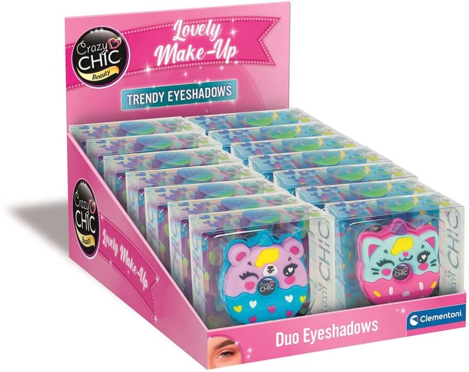 Clementoni - Crazy Chic - Oogschaduw - 2 kleuren - Animal donuts - vanaf 6 jaar