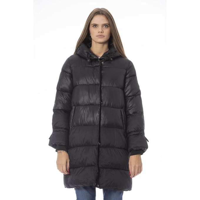Baldinini Trend Zwarte Nylon Jas