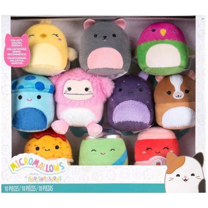 Squishmallows knuffel pluche Micromallows herfst 10-delig verzamelset.