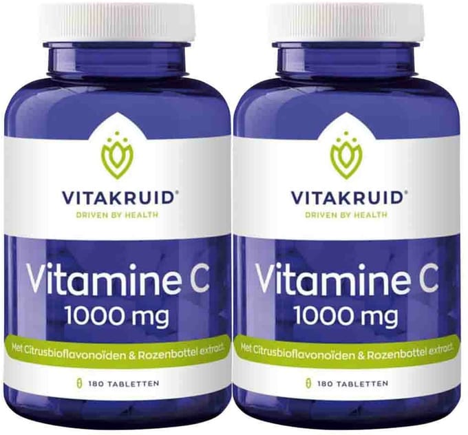 Vitakruid Vitamine C 1000 mg - 2 x 180 tabletten - Voordeelverpakking