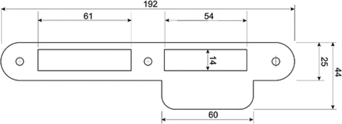 Sluitplaat - RVS geborsteld - Mauer - Mauer 338 sluitplaat, afgerond RVS Ls/Rs
