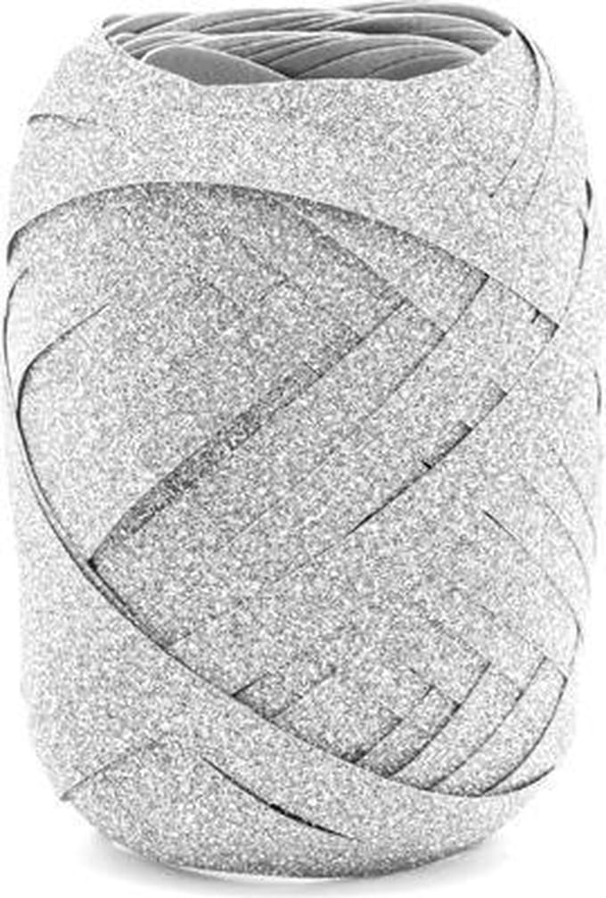 Cadeaulint zilver glitter