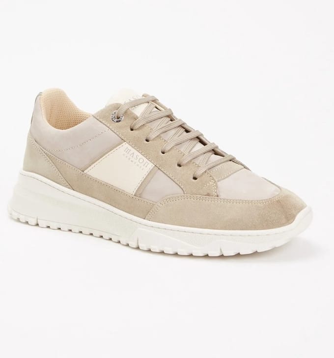 Mason Garments Tia Runner sneaker van suède - Beige - Maat 42
