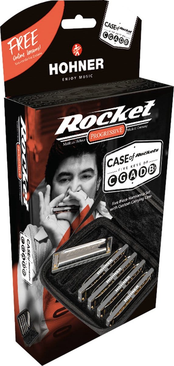 Hohner Rocket C/G/A/D/Bb diatonische mondharmonica - set van 5