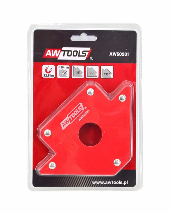 AWTOOLS AW50201 - Magnetische Hoek - 22,5kg - Staal - 102x155x17mm