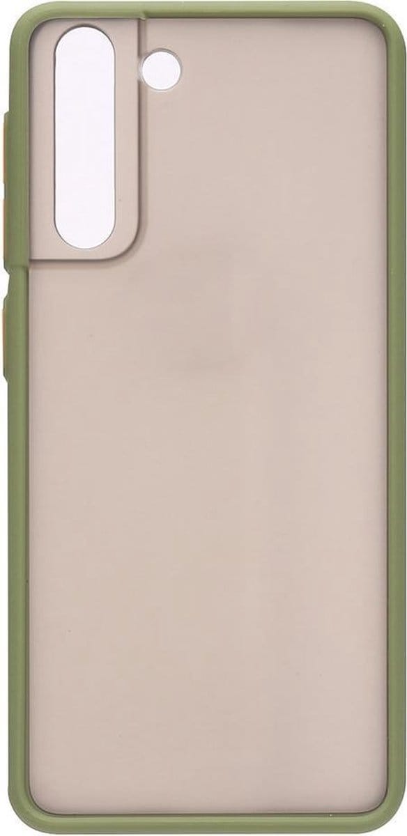 Shop4 - Samsung Galaxy S21 Hoesje - Harde Back Case Transparant Groen