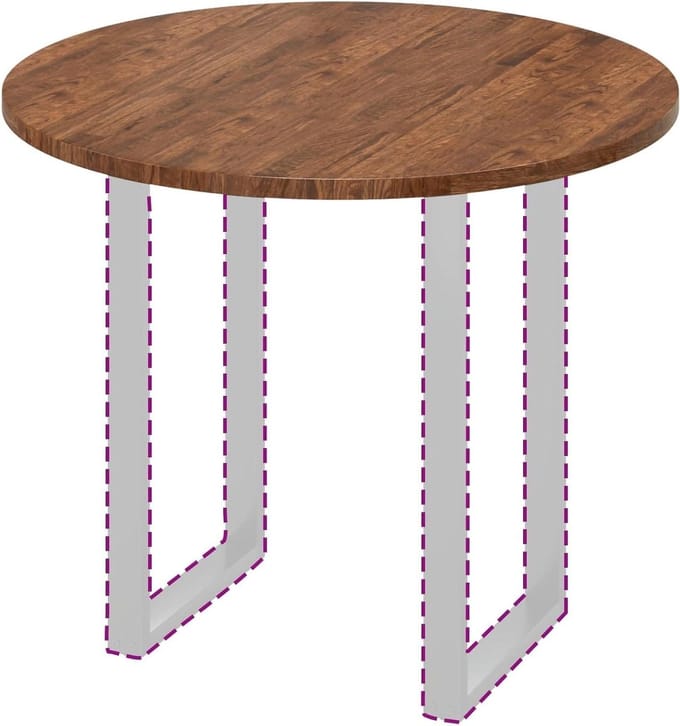Tafelblad Eikenhout - Rond Tafelblad Eettafel Oppervlak - Eten en Samen Zitten - Omkeerbaar Ontwerp