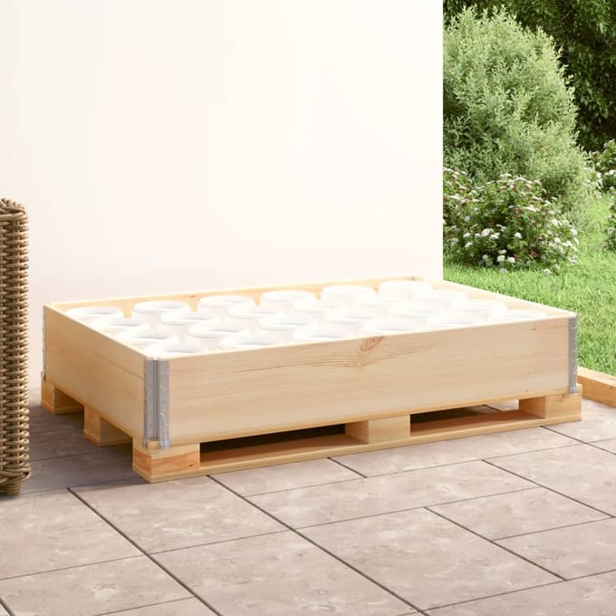 vidaXL - Palletopzetrand - 80x120 - cm - massief - grenenhout