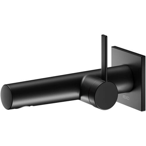 Keuco IXMO Pure Black Selection single lever basin mixer, concealed, angular 59516370102