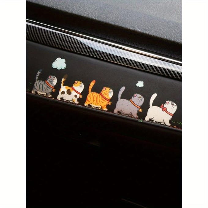 1 stuks Kattenpatroon PVC Auto Sticker one-size veelkleurig