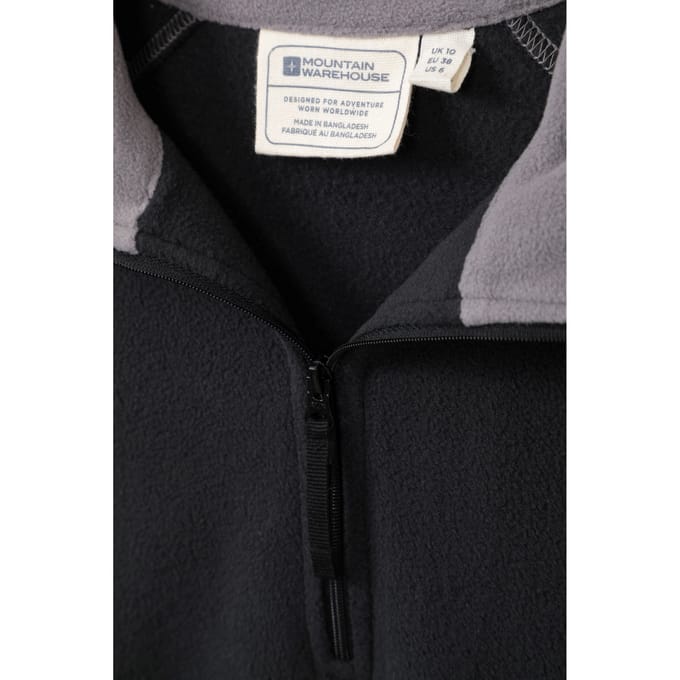 Mountain Warehouse Dames/Dames Montana Half Zip Fleece Top (Zwart)