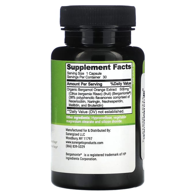 Citrus Bergamot, 500Mg, 30 Capsules