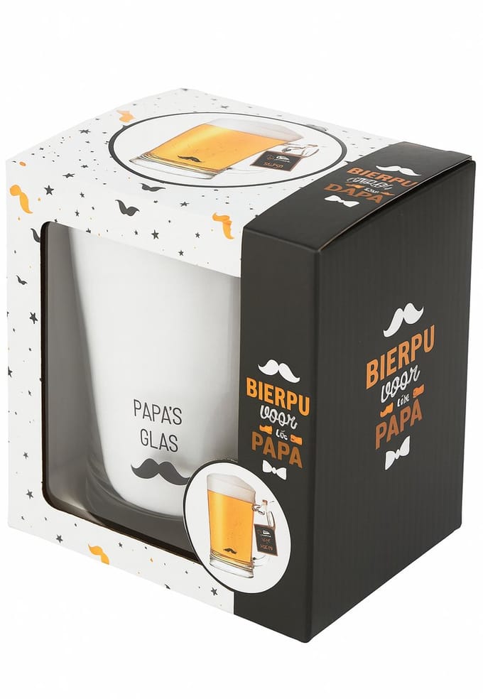 D.P. Factory Bierpul Vaderdag - Stoerste Papa - Transparant 750 ml